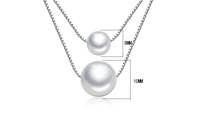 YANHUI New Fashion European Female Double Layer Pearl Pendant Necklace Vintage Necklace Women Tibetan Silver  Jewelry ND135