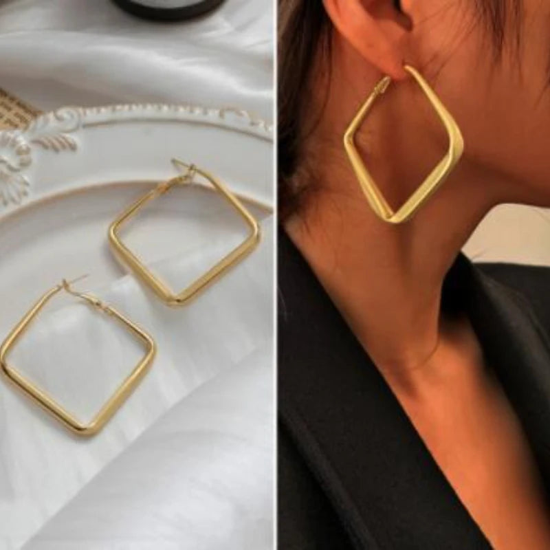 Geometric Metal Earrings for Women Irregular Circle Square Earrings Femme Drop Earrings Fashion Jewelry Gift Pendientes 2023