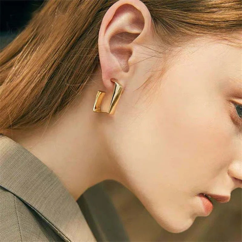 Geometric Metal Earrings for Women Irregular Circle Square Earrings Femme Drop Earrings Fashion Jewelry Gift Pendientes 2023