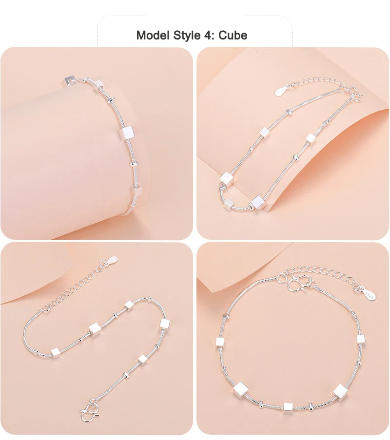 New Multi-style Genuine Tibetan Silver  Bracelet For Women Fashion Heart Pendant Beads Charms Bracelet Party Jewelry Gift